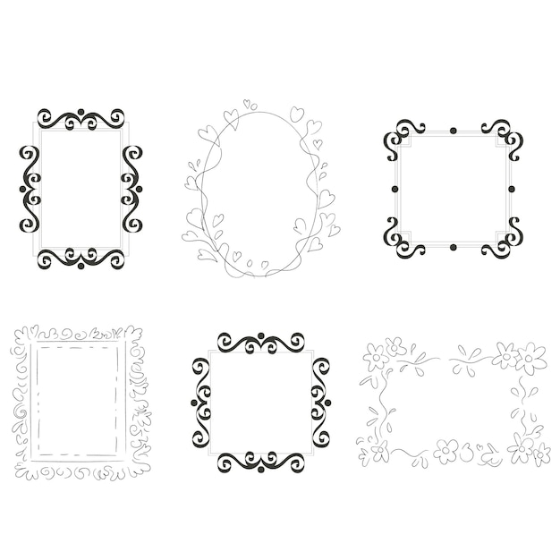 Vintage ornament frame Decorative border frames retro style divider Elegant vintage frame and wed