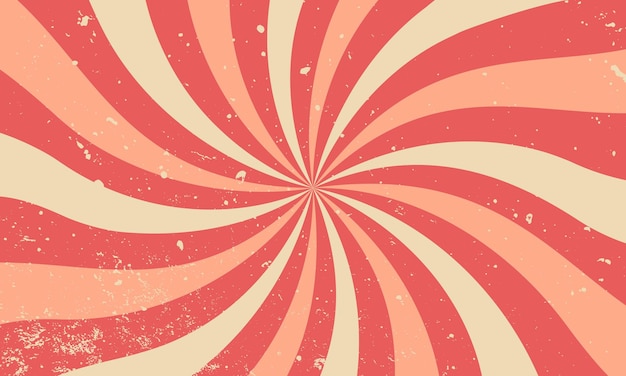 Vintage retro background Rays with grunge texture Colorful vintage wallpaper with sunbeams Spiral