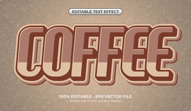 vintage retro text effect editable cafe text effect simple and minimalist style