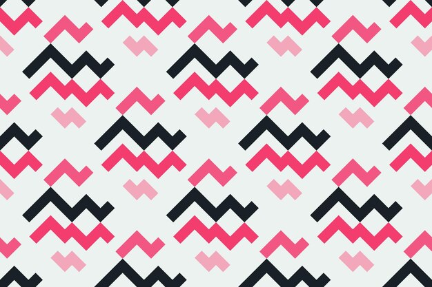 vintage seamless pattern background with black pink and white color