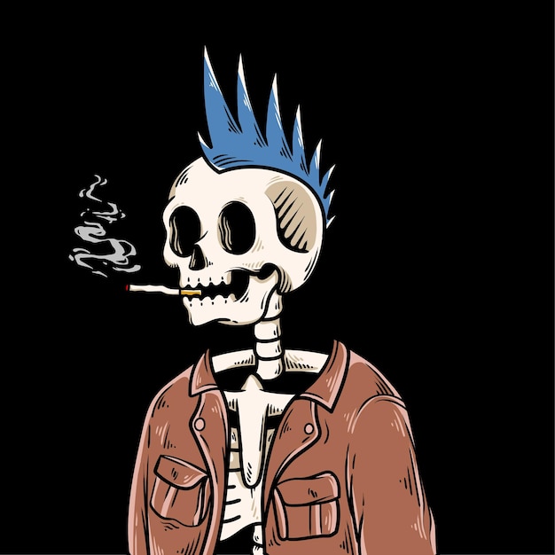 vintage skull character 06