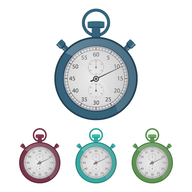 Vintage stopwatch design illustration isolated on white background