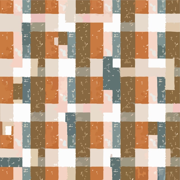 Vintage unique checkered print apparel seamless pattern