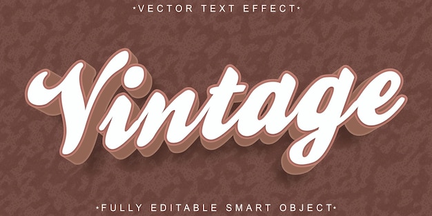 Vintage Vector Fully Editable Smart Object Text Effect