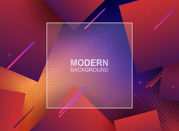 violet abstract dark background with a set of square shapes