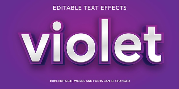violet editable text effect