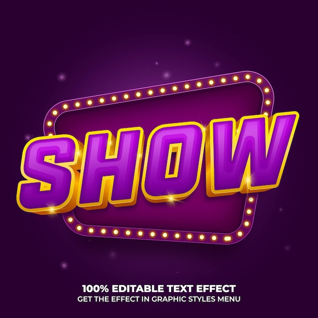 violet gold show text effect
