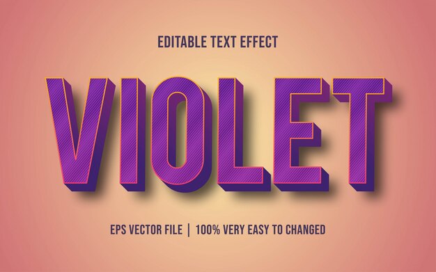 violet text effect editable