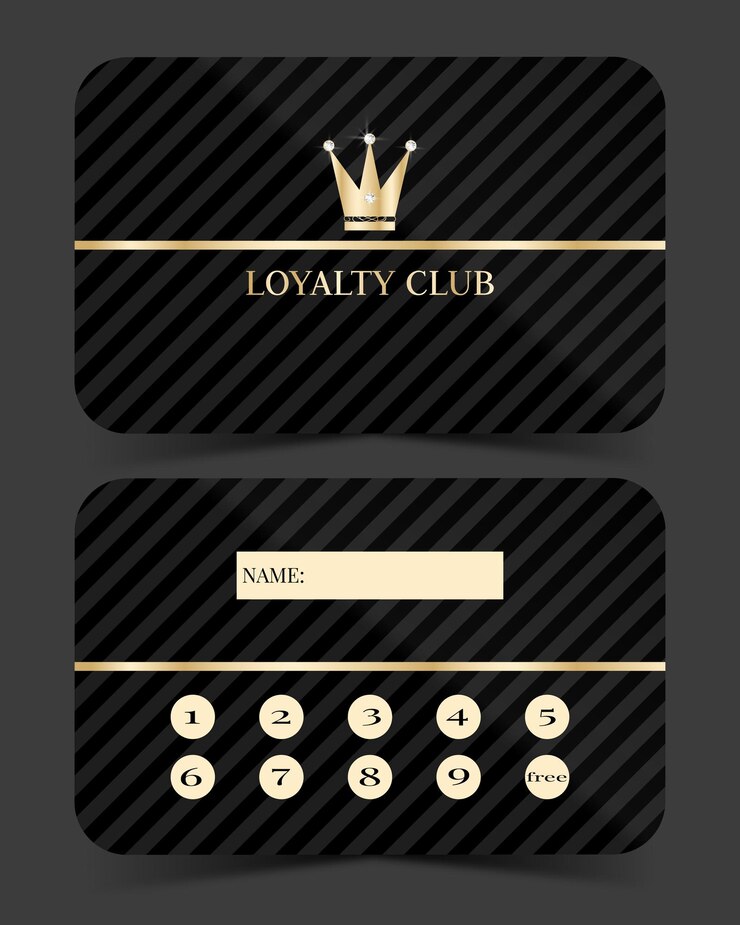 Vektör vip luxury loyalty card front and back in vector illustration