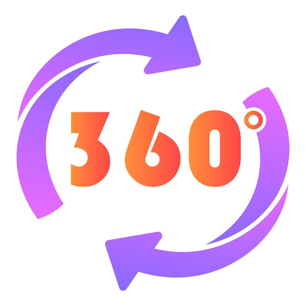 virtual 360 degrees icon cartoon of virtual 360 degrees vector icon for web design isolated on white background