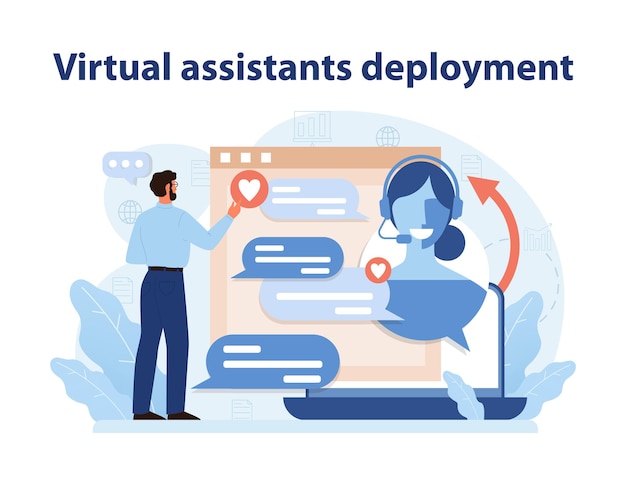 virtual assistant deployment efficient integration of virtual support services showcasing the modern