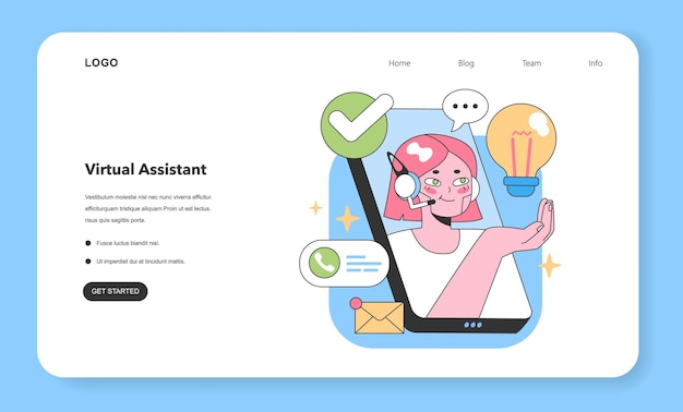 Virtual assistant emerges from smartphone screen offering solutions and ideas handling calls