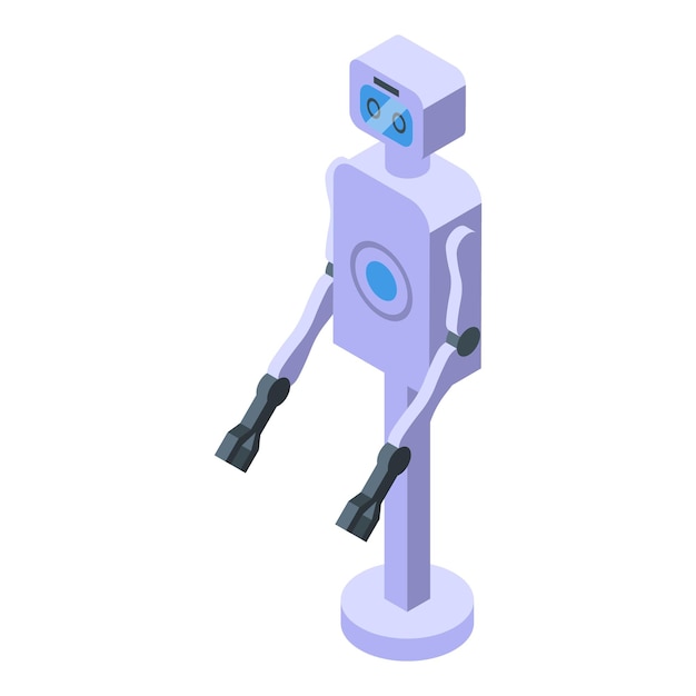 virtual bot icon isometric vector smart tech help program