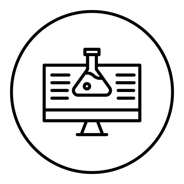 virtual lab icon vector image can be used for lab