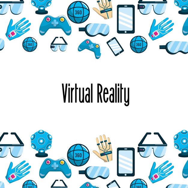 virtual reality elements technology background