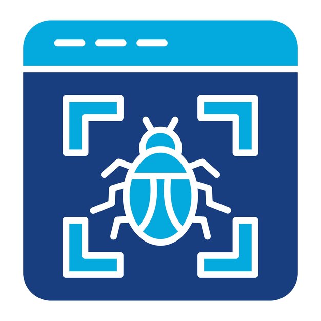 Virus Detection Duotone Illustration