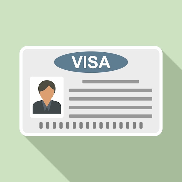 Visa card icon Flat illustration of visa card vector icon for web design
