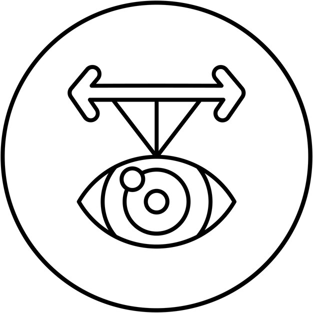 Visual Field icon vector image Can be used for Optometrist