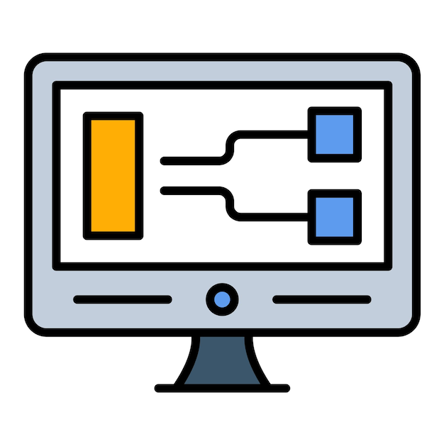 Visual Programming Flat Illustration