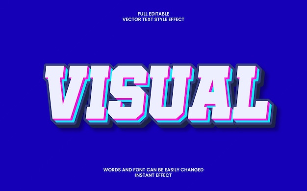 visual text effect