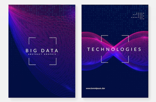 Visualisering cover design. Teknologi til big data