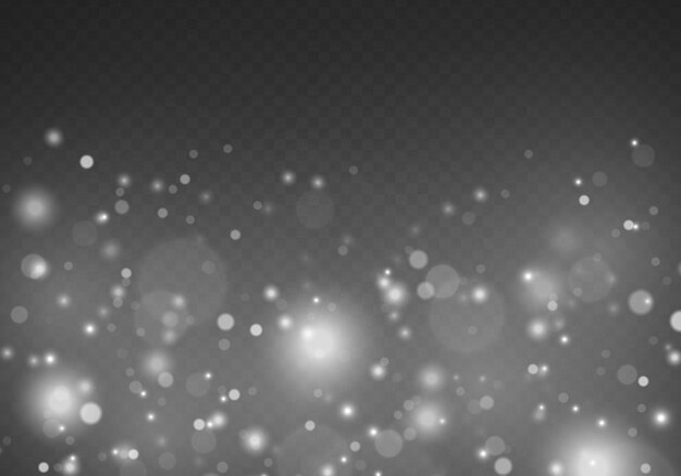 Vit gnista glitter ljuseffekt Glittrande dammpartiklar Stjärnexplosion med gnistrande julbokeh Vektor