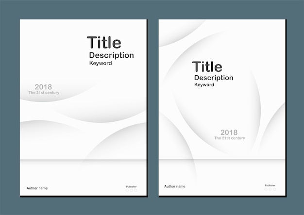 Vit omslagsdesign med textutrymme