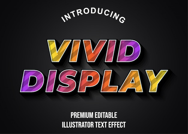 Vivid Display Text Effect Style