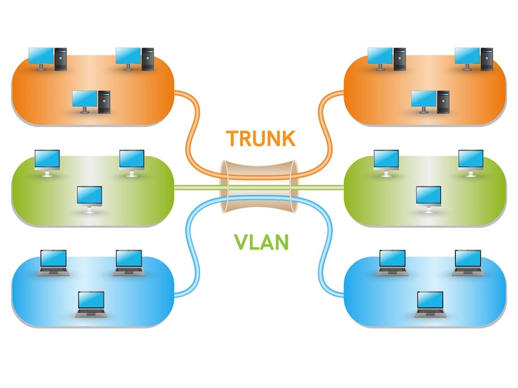 Vektör vlan virtual local area network is a business idea