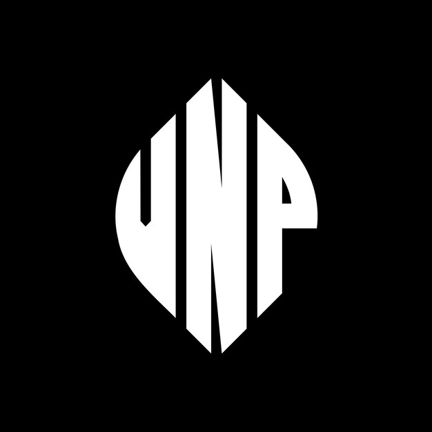 vnp circle letter logo design with circle and ellipse shape vnp ellipse letters with typographic style the three initials form a circle logo vnp circle emblem abstract monogram letter mark vector