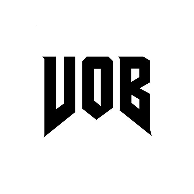 VOB letter logo design for technology company VOB logo design black and white color combination VOB logo VOB vector VOB design VOB icon VOB alphabet VOB typography logo design