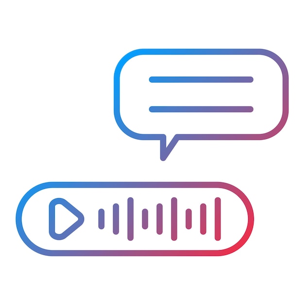 voice message icon vector image can be used for work from home