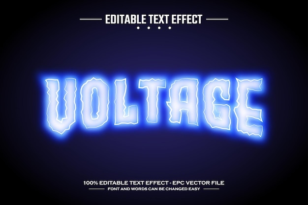 Voltage 3D editable text effect template