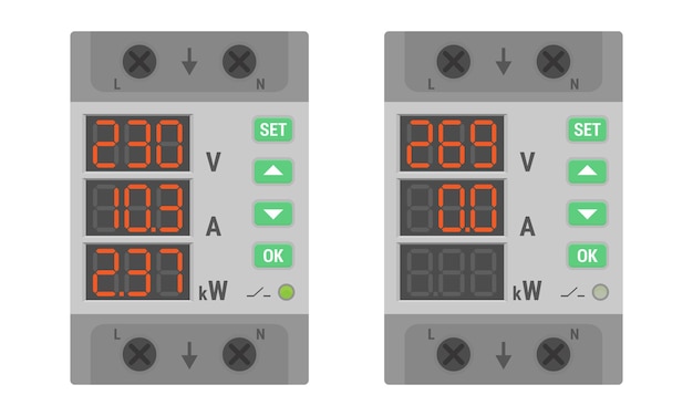 voltage monitoring modular relay for din rail mounting