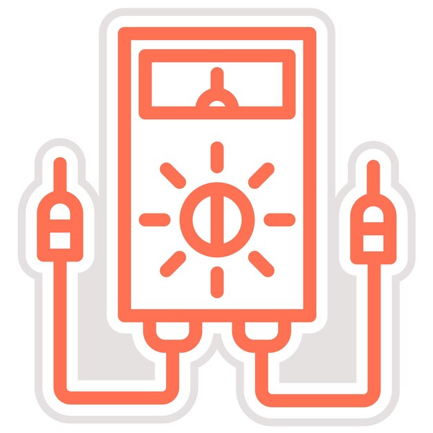 Voltmeter Vector Icon Design Illustration