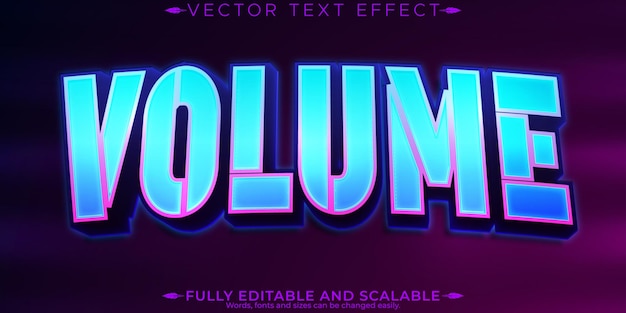 Volume text effect editable party and music customizable font style
