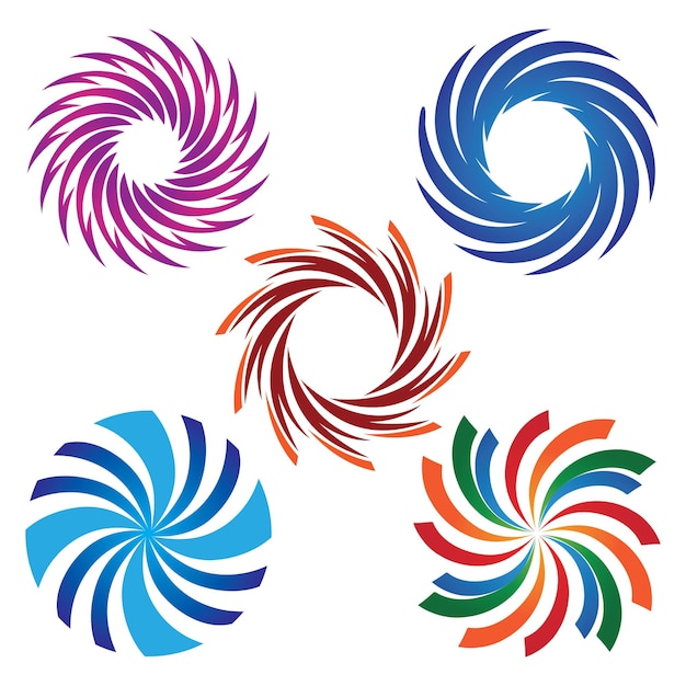 vortex shapes logo symbol vector illustration
