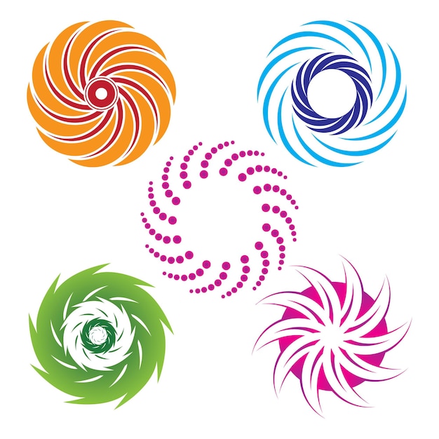 vortex symbol vector illustrator abstract icon logo template design vortex logo