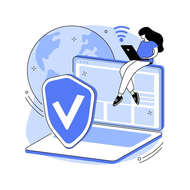 VPN access abstract concept vector illustration