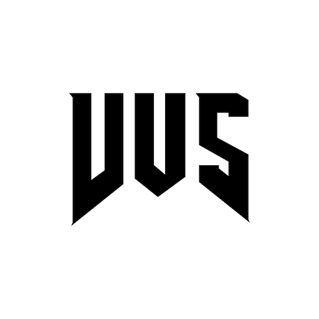 VUS letter logo design for technology company VUS logo design black and white color combination VUS logo VUS vector VUS design VUS icon VUS alphabet VUS typography logo design
