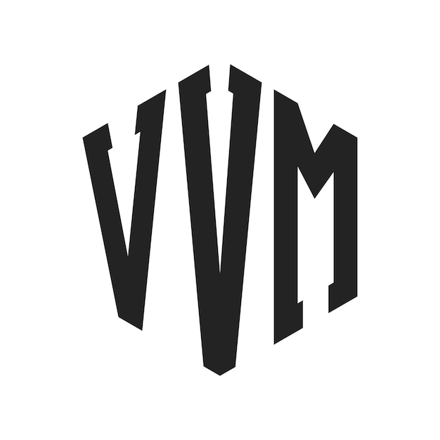 VVM Logo Design Initial Letter VVM Monogram Logo using Hexagon shape