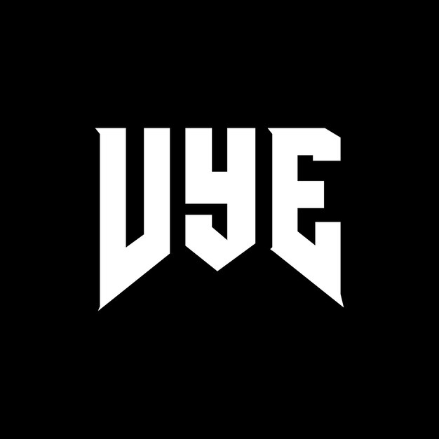 VYE-bogstavlogodesign til teknologivirksomhed VYE-logodesign sort og hvid farvekombination VYE-logo VYE-vektor VYE-design VYE-ikon VYE-alfabet VYE-typografi logodesign