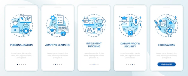walkthrough ai in education with linear icons