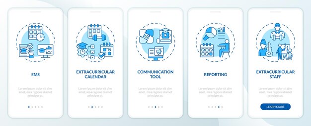 Walkthrough extracurricular management system with icons