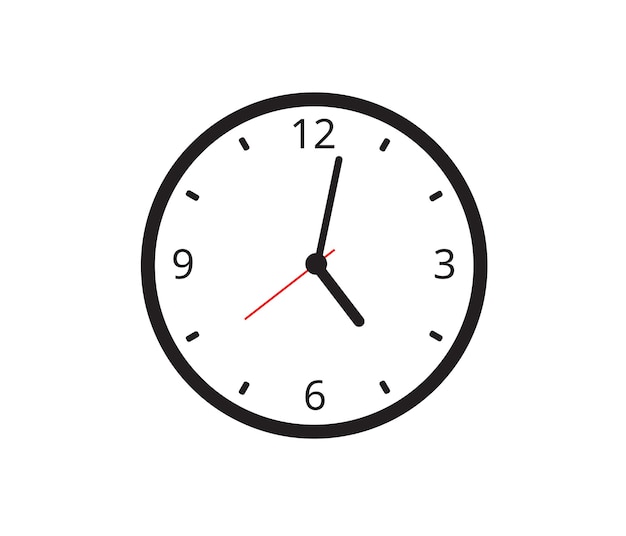 Wall clock Clock face Analog clock Time and Clock icon Vector