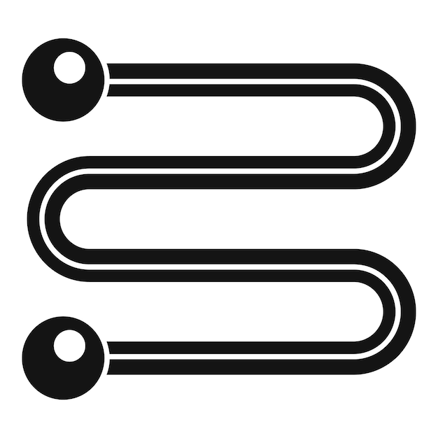 wall heated towel rail icon simple illustration of wall heated towel rail vector icon for web design isolated on white background