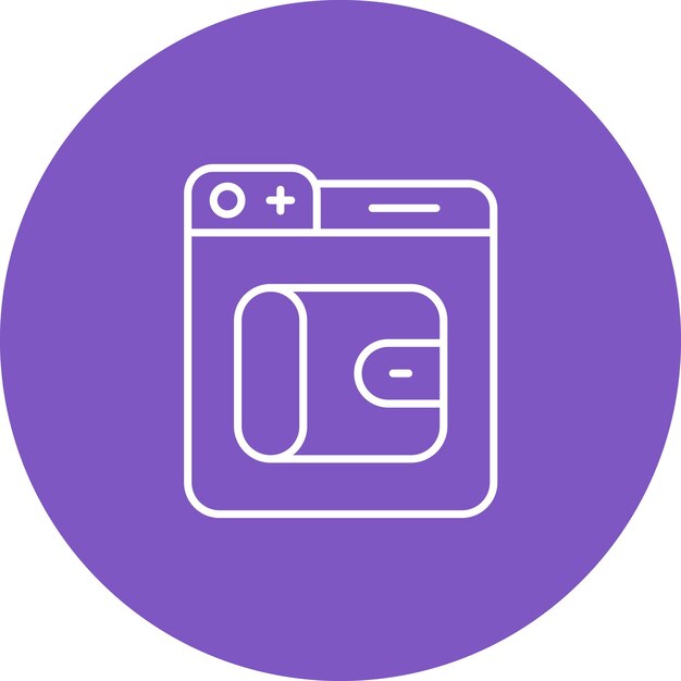 wallet icon vector image can be used for web store