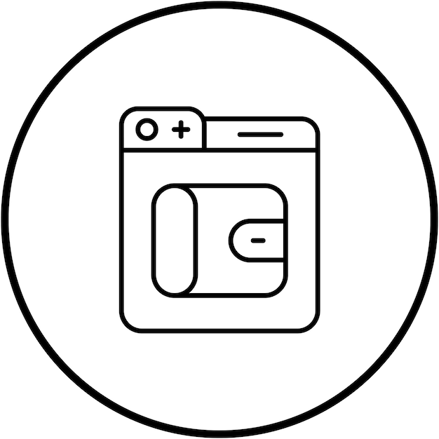 wallet icon vector image can be used for web store