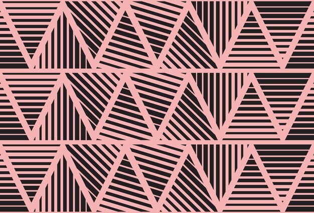 wallpaper with triangles consisting of ribbons in the form of a vector pattern