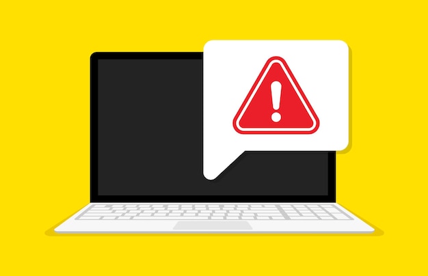 warning of spam data, insecure connection illustration